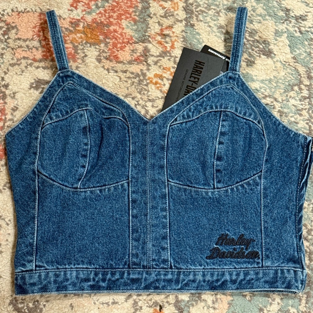 Denim Corset Top